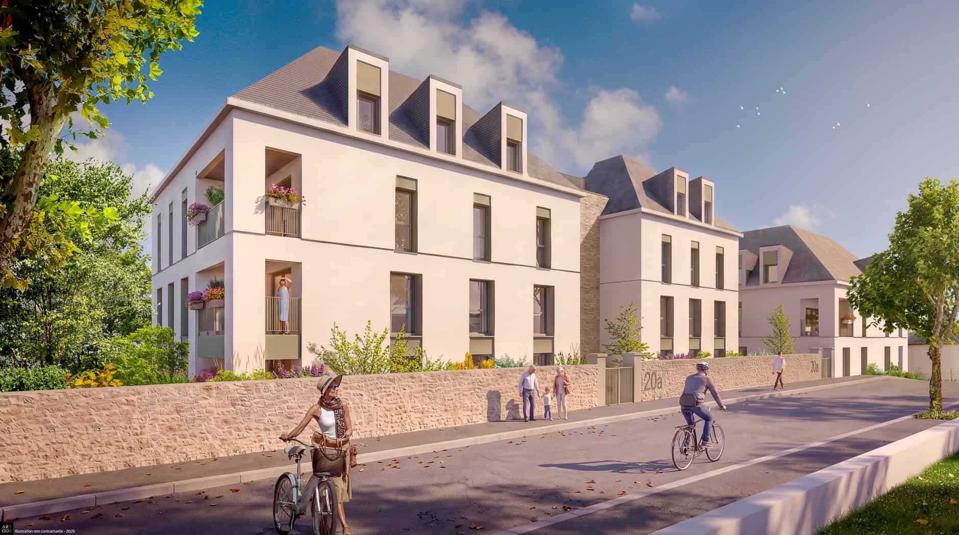 Perspective du projet Villa Estran depuis la rue